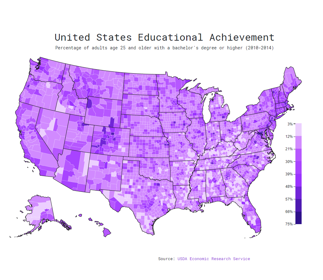 Choropleth map screenshot